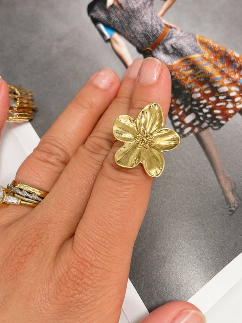 Flower Statment ring 4-6